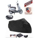 Coverall Arora Ar 50 Cappuccino Siyah Arka Çanta Uyumlu Motorsiket Brandası Motor Örtüsü Çadır Su Geçirmez Motosiklet Kılıfı Motor Brandası - Siyah- Arka Çanta UYUMLU