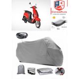 Coverall Asya SCOOTURK-100 Arka Çanta Uyumlu (Gri) Motorsiket Brandası Motor Örtüsü Çadır Su Geçirmez Motosiklet Kılıfı Motor Brandası - Gri- Arka Çanta UYUMLU