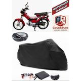 Coverall Bisan Star Siyah Arka Çanta Uyumlu Motorsiket Brandası Motor Örtüsü Çadır Su Geçirmez Motosiklet Kılıfı Motor Brandası - Siyah- Arka Çanta UYUMLU