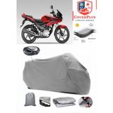 Coverall Honda Cbf 150 Arka Çanta Uyumlu (Gri) Motorsiket Brandası Motor Örtüsü Çadır Su Geçirmez Motosiklet Kılıfı Motor Brandası - Gri- Arka Çanta UYUMLU
