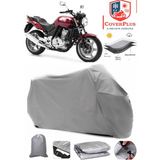 Coverall Honda Cbf 500 Gri Motorsiket Brandası Motor Örtüsü Çadır Su Geçirmez Motosiklet Kılıfı Motor Brandası - Gri- Arka Çanta UYUMSUZ