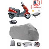Coverall Honda Fes 250 Foresight Arka Çanta Uyumlu (Gri) Motorsiket Brandası Motor Örtüsü Çadır Su Geçirmez Motosiklet Kılıfı Motor Brandası - Gri- Arka Çanta UYUMLU