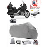 Coverall Honda Goldwing Gl Arka Çanta Uyumlu (Gri) Motorsiket Brandası Motor Örtüsü Çadır Su Geçirmez Motosiklet Kılıfı Motor Brandası - Gri- Arka Çanta UYUMLU