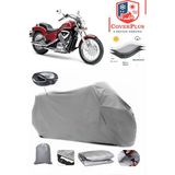 Coverall Honda Vt 600 Shadow Arka Çanta Uyumlu (Gri) Motorsiket Brandası Motor Örtüsü Çadır Su Geçirmez Motosiklet Kılıfı Motor Brandası - Gri- Arka Çanta UYUMLU