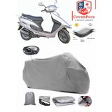 Coverall Hyundai Cityzen 125 Arka Çanta Uyumlu (Gri) Motorsiket Brandası Motor Örtüsü Çadır Su Geçirmez Motosiklet Kılıfı Motor Brandası - Gri- Arka Çanta UYUMLU