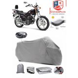Coverall Kanuni Seyhan 150 Arka Çanta Uyumlu (Gri) Motorsiket Brandası Motor Örtüsü Çadır Su Geçirmez Motosiklet Kılıfı Motor Brandası - Gri- Arka Çanta UYUMLU