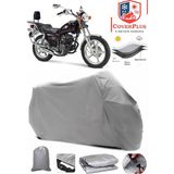Coverall Kanuni Seyhan 150 Gri Motorsiket Brandası Motor Örtüsü Çadır Su Geçirmez Motosiklet Kılıfı Motor Brandası - Gri- Arka Çanta UYUMSUZ