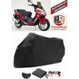 Coverall Kanuni Storm 150 Siyah Motorsiket Brandası Motor Örtüsü Çadır Su Geçirmez Motosiklet Kılıfı Motor Brandası - Siyah- Arka Çanta UYUMSUZ