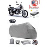 Coverall Kawasaki El 125 Arka Çanta Uyumlu (Gri) Motorsiket Brandası Motor Örtüsü Çadır Su Geçirmez Motosiklet Kılıfı Motor Brandası - Gri- Arka Çanta UYUMLU