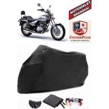 Coverall Kawasaki El 125 Siyah Motorsiket Brandası Motor Örtüsü Çadır Su Geçirmez Motosiklet Kılıfı Motor Brandası - Siyah- Arka Çanta UYUMSUZ