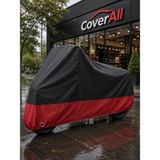 Coverall Kawasaki El 250 (Kırmızı-Siyah Parç.)Motosiklet Brandası,su Geçirmez (Çantasız Motor) - Kırmızı - Siyah
