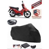 Coverall Kuba Ege 50 Siyah Arka Çanta Uyumlu Motorsiket Brandası Motor Örtüsü Çadır Su Geçirmez Motosiklet Kılıfı Motor Brandası - Siyah- Arka Çanta UYUMLU