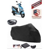 Coverall Kuba Rosewood Siyah Arka Çanta Uyumlu Motorsiket Brandası Motor Örtüsü Çadır Su Geçirmez Motosiklet Kılıfı Motor Brandası - Siyah- Arka Çanta UYUMLU