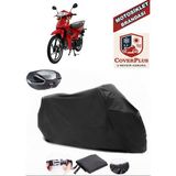 Coverall Mondial 100 Superboy I Siyah Arka Çanta Uyumlu Motorsiket Brandası Motor Örtüsü Çadır Su Geçirmez Motosiklet Kılıfı Motor Brandası - Siyah- Arka Çanta UYUMLU