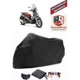 Coverall Piaggio Beverly 500 Siyah Motorsiket Brandası Motor Örtüsü Çadır Su Geçirmez Motosiklet Kılıfı Motor Brandası - Siyah- Arka Çanta UYUMSUZ