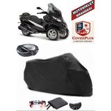 Coverall Piaggio Mp3 250 Siyah Arka Çanta Uyumlu Motorsiket Brandası Motor Örtüsü Çadır Su Geçirmez Motosiklet Kılıfı Motor Brandası - Siyah- Arka Çanta UYUMLU