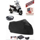 Coverall Piaggio X7 Evo 300 Siyah Arka Çanta Uyumlu Motorsiket Brandası Motor Örtüsü Çadır Su Geçirmez Motosiklet Kılıfı Motor Brandası - Siyah- Arka Çanta UYUMLU