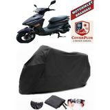 Coverall Ramzey Kalipso 125 Siyah Motorsiket Brandası Motor Örtüsü Çadır Su Geçirmez Motosiklet Kılıfı Motor Brandası - Siyah- Arka Çanta UYUMSUZ