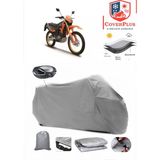 Coverall Rks RK200-R Arka Çanta Uyumlu (Gri) Motorsiket Brandası Motor Örtüsü Çadır Su Geçirmez Motosiklet Kılıfı Motor Brandası - Gri- Arka Çanta UYUMLU