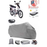 Coverall Salcano Spider 100 Arka Çanta Uyumlu (Gri) Motorsiket Brandası Motor Örtüsü Çadır Su Geçirmez Motosiklet Kılıfı Motor Brandası - Gri- Arka Çanta UYUMLU
