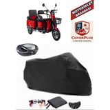 Coverall Stmax Gf 400 Siyah Arka Çanta Uyumlu Motorsiket Brandası Motor Örtüsü Çadır Su Geçirmez Motosiklet Kılıfı Motor Brandası - Siyah- Arka Çanta UYUMLU