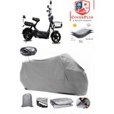 Coverall Stmax Kobra 500 Arka Çanta Uyumlu (Gri) Motorsiket Brandası Motor Örtüsü Çadır Su Geçirmez Motosiklet Kılıfı Motor Brandası - Gri- Arka Çanta UYUMLU