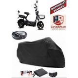 Coverall Stmax Kobra 500 Siyah Arka Çanta Uyumlu Motorsiket Brandası Motor Örtüsü Çadır Su Geçirmez Motosiklet Kılıfı Motor Brandası - Siyah- Arka Çanta UYUMLU
