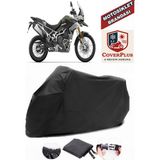 Coverall Triumph Tiger 900 Siyah Motorsiket Brandası Motor Örtüsü Çadır Su Geçirmez Motosiklet Kılıfı Motor Brandası - Siyah- Arka Çanta UYUMSUZ