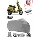 Coverall Vespa Gts 300 Arka Çanta Uyumlu (Gri) Motorsiket Brandası Motor Örtüsü Çadır Su Geçirmez Motosiklet Kılıfı Motor Brandası - Gri- Arka Çanta UYUMLU
