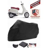 Coverall Vespa Primavera 150 Siyah Motorsiket Brandası Motor Örtüsü Çadır Su Geçirmez Motosiklet Kılıfı Motor Brandası - Siyah- Arka Çanta UYUMSUZ