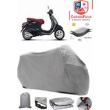 Coverall Vespa Primavera 50 Gri Motorsiket Brandası Motor Örtüsü Çadır Su Geçirmez Motosiklet Kılıfı Motor Brandası - Gri- Arka Çanta UYUMSUZ
