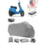 Coverall Vespa Sprint 150 Arka Çanta Uyumlu (Gri) Motorsiket Brandası Motor Örtüsü Çadır Su Geçirmez Motosiklet Kılıfı Motor Brandası - Gri- Arka Çanta UYUMLU