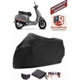 Coverall Vespa Sprint 50 Siyah Motorsiket Brandası Motor Örtüsü Çadır Su Geçirmez Motosiklet Kılıfı Motor Brandası - Siyah- Arka Çanta UYUMSUZ