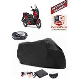 Coverall Yamaha X-Max 125 Abs Siyah Arka Çanta Uyumlu Motorsiket Brandası Motor Örtüsü Çadır Su Geçirmez Motosiklet Kılıfı Motor Brandası - Siyah- Arka Çanta UYUMLU