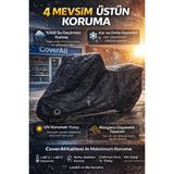 Coverall Yamaha X-Max 250 Iron Max Abs Uyumlu Motosiklet Brandası,(Siyah) Kilit Seçenekli - Arka Çanta Uyumlu