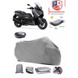 Coverall Yamaha X-Max 300 Abs Arka Çanta Uyumlu (Gri) Motorsiket Brandası Motor Örtüsü Çadır Su Geçirmez Motosiklet Kılıfı Motor Brandası - Gri- Arka Çanta UYUMLU