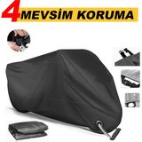 Coverall Yamaha X-Max 400 Abs Kilit Uyumlu Motosiklet Brandası (Siyah Renk)Motor Örtüsü Çadır Su Geçirmez Motosiklet Brandası - Siyah Kilit ve Arka Çanta UYUMSUZ