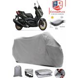 Coverall Yamaha X-Max 400 Tech Max Gri Motorsiket Brandası Motor Örtüsü Çadır Su Geçirmez Motosiklet Kılıfı Motor Brandası - Gri- Arka Çanta UYUMSUZ