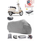 Coverall Yuki Mojito 50 Arka Çanta Uyumlu (Gri) Motorsiket Brandası Motor Örtüsü Çadır Su Geçirmez Motosiklet Kılıfı Motor Brandası - Gri- Arka Çanta UYUMLU