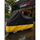 Coverall Yuki Taro Gp1 (Siyah- Sarı Parç.)Motosiklet Brandası,su Geçirmez (Çantalı Motor) - XL - Siyah - Sarı