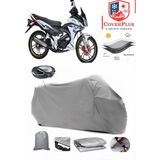 Coverall Yuki Y?ld?z 100 Arka Çanta Uyumlu (Gri) Motorsiket Brandası Motor Örtüsü Çadır Su Geçirmez Motosiklet Kılıfı Motor Brandası - Gri- Arka Çanta UYUMLU