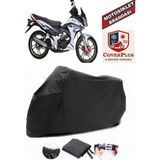 Coverall Yuki Y?ld?z 100 Siyah Motorsiket Brandası Motor Örtüsü Çadır Su Geçirmez Motosiklet Kılıfı Motor Brandası - Siyah- Arka Çanta UYUMSUZ