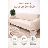 coverbox 3 Kişilik Lastikli Koltuk Örtüsü | Jakarlı Desenli Yıkanabilir Kanepe Örtüsü | Koltuk Kılıfı