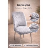 coverbox Kadife büyük Oval Sandalye Kılıfı | Likralı, Yıkanabilir, Streç ve Lastikli Sandalye Örtüsü