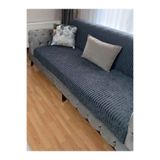 coverbox Kaymaz Taban Süngerli Kadife Koltuk - Çekyat Örtüsü 170x210 ANTRASİT RENGİ