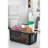 Coverest 5 Adet Siyah Çok Amaçlı Plastik Tutacaklı Organizer Sepet, Dolap Içi, Çekmece Ve Banyo Düzenleyici
