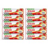 Coverest Büyük Boy Çilek Kokulu Büzgülü Çöp Torbası, 65x70 cm, 60 Litre, Çöp Poşeti, Su Geçirmez, Kalın, 10 Paket 100 Adet (BÜYÜK BOY, 10 PAKET ÇİLEK KOKULU)