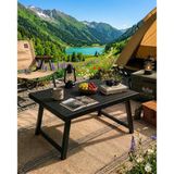 Coverest Katlanabilir Portatif Masa, Pp Plastik, 50X70 Cm, Piknik Masası, Kamp Masası, Minimal Ve Hafif Tasarım, Balkon Ve Bahçe İçin (Antrasit,