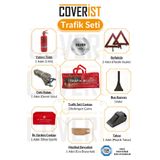 Coverist Trafik ve Ilk Yardım Seti - Muayene Uyumlu 1 kg Araç Yangın Tüpü - 2 Adet Reflektör - Silver Pack