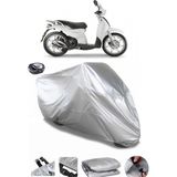 Coverplus Aprilia Scarabeo 100 Gri Arka Çanta Uyumlu Su Geçirmez Motosiklet Brandası